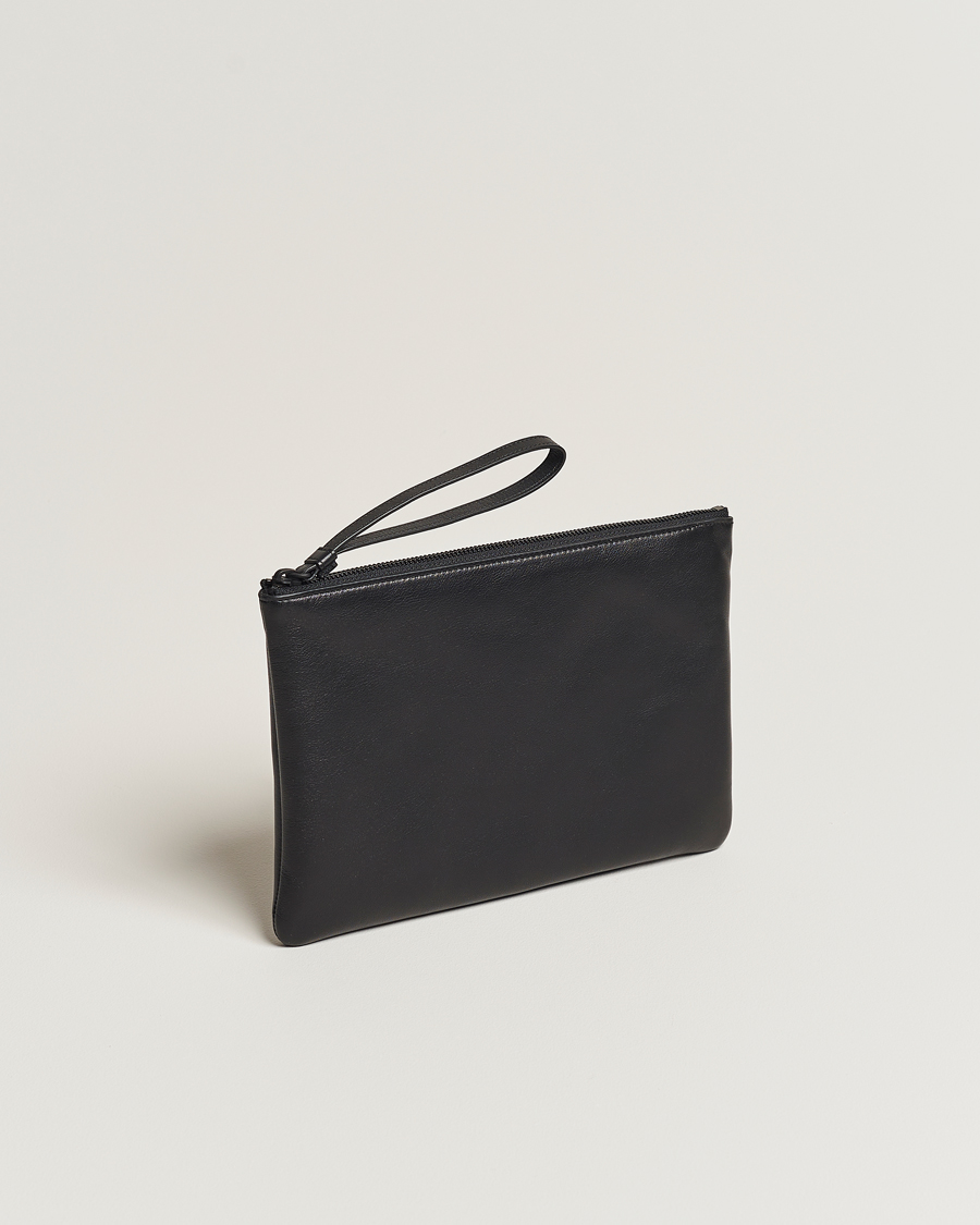 Homme | Common Projects Medium Flat Nappa Leather Pouch Black | Common Projects | Medium Flat Nappa Leather Pouch Black