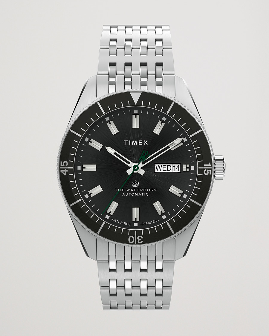 Homme | Timex Waterbury Diver Automatic 40mm Steel/Black Dial | Timex | Waterbury Diver Automatic 40mm Steel/Black Dial