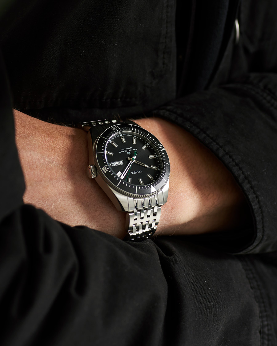 Homme | Timex Waterbury Diver Automatic 40mm Steel/Black Dial | Timex | Waterbury Diver Automatic 40mm Steel/Black Dial