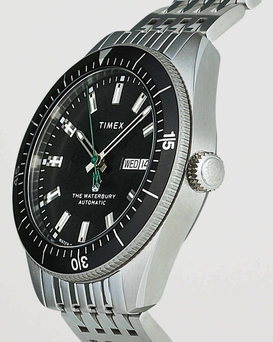 Homme | Timex Waterbury Diver Automatic 40mm Steel/Black Dial | Timex | Waterbury Diver Automatic 40mm Steel/Black Dial