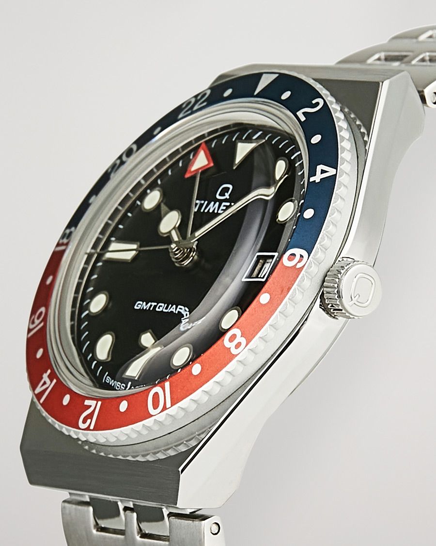 Heren | Timex Q Diver GMT 38mm Navy/Red | Timex | Q Diver GMT 38mm Navy/Red