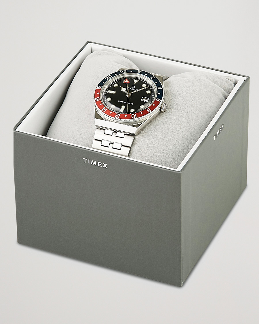 Heren | Timex Q Diver GMT 38mm Navy/Red | Timex | Q Diver GMT 38mm Navy/Red
