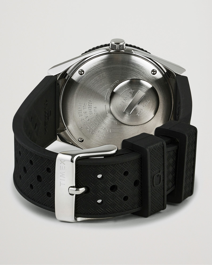 Heren | Timex Q Diver 38mm Rubber Strap Black | Timex | Q Diver 38mm Rubber Strap Black
