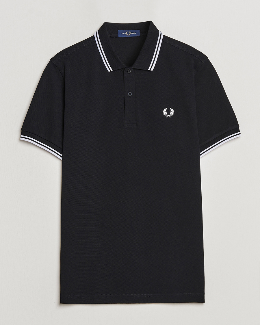 Heren | Polo's | Fred Perry | Twin Tipped Polo Shirt Black
