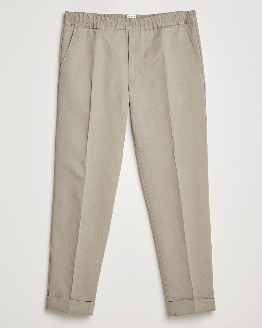 Homme | Pantalons | Filippa K | Terry Linen Trousers Light Taupe