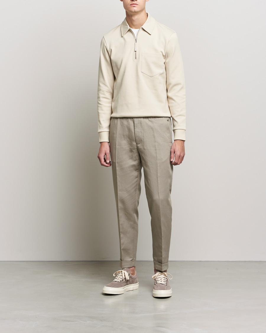Homme | Pantalons | Filippa K | Terry Linen Trousers Light Taupe