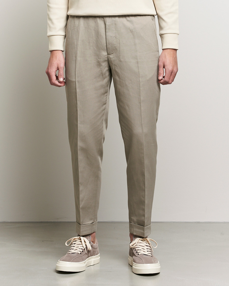 Homme | Pantalons | Filippa K | Terry Linen Trousers Light Taupe