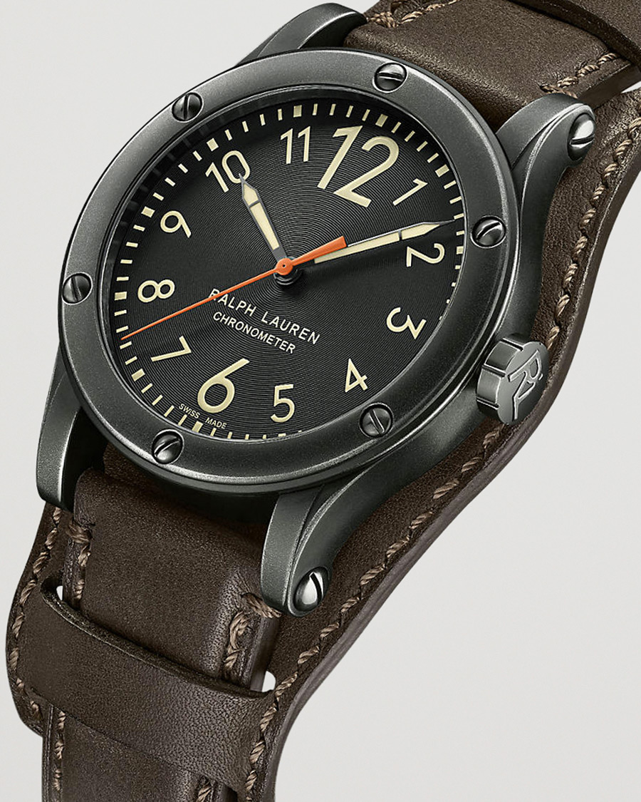 Homme | Polo Ralph Lauren 45mm Safari Chronometer Black Steel/Calf Strap | Polo Ralph Lauren | 45mm Safari Chronometer Black Steel/Calf Strap