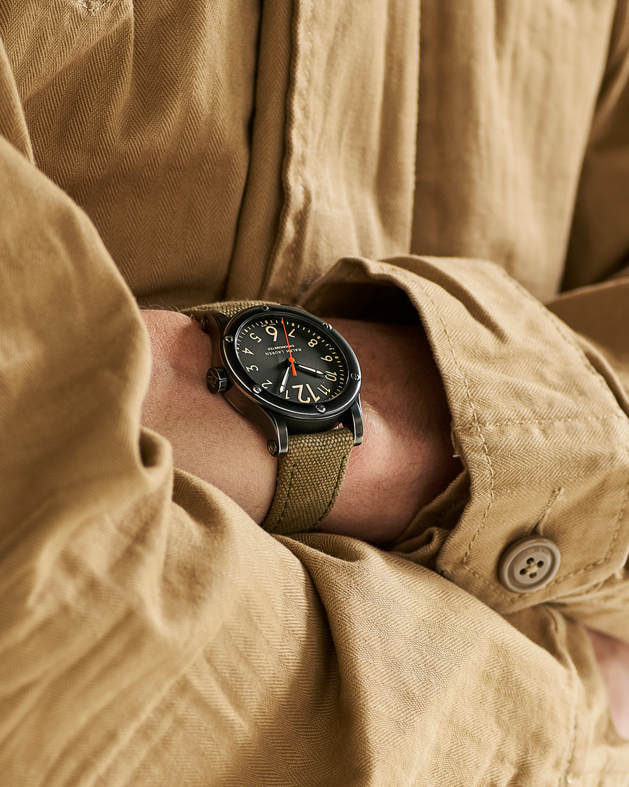 Homme | Polo Ralph Lauren 39mm Safari Chronometer Black Steel/Canvas Strap | Polo Ralph Lauren | 39mm Safari Chronometer Black Steel/Canvas Strap