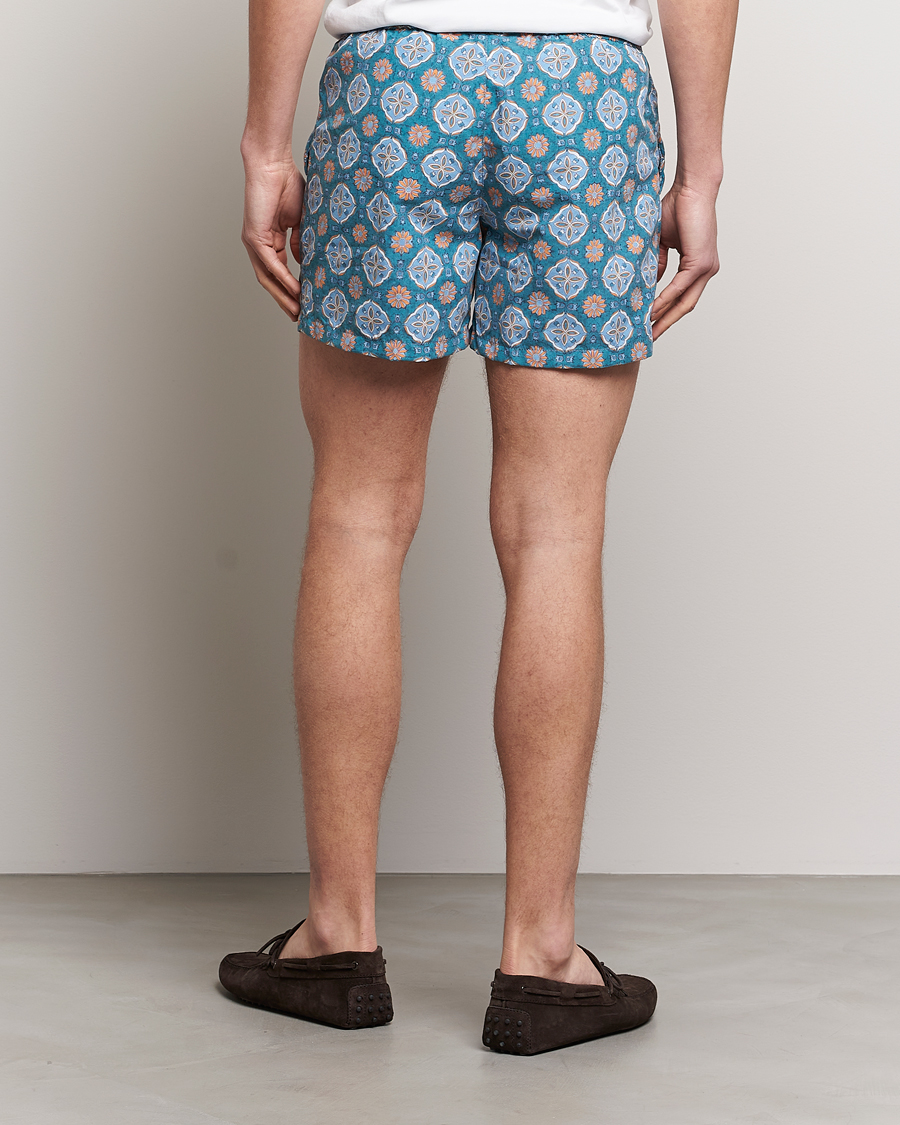 Homme | Maillots De Bain | Ripa Ripa | Maestrale Printed Swimshorts Green/Blue