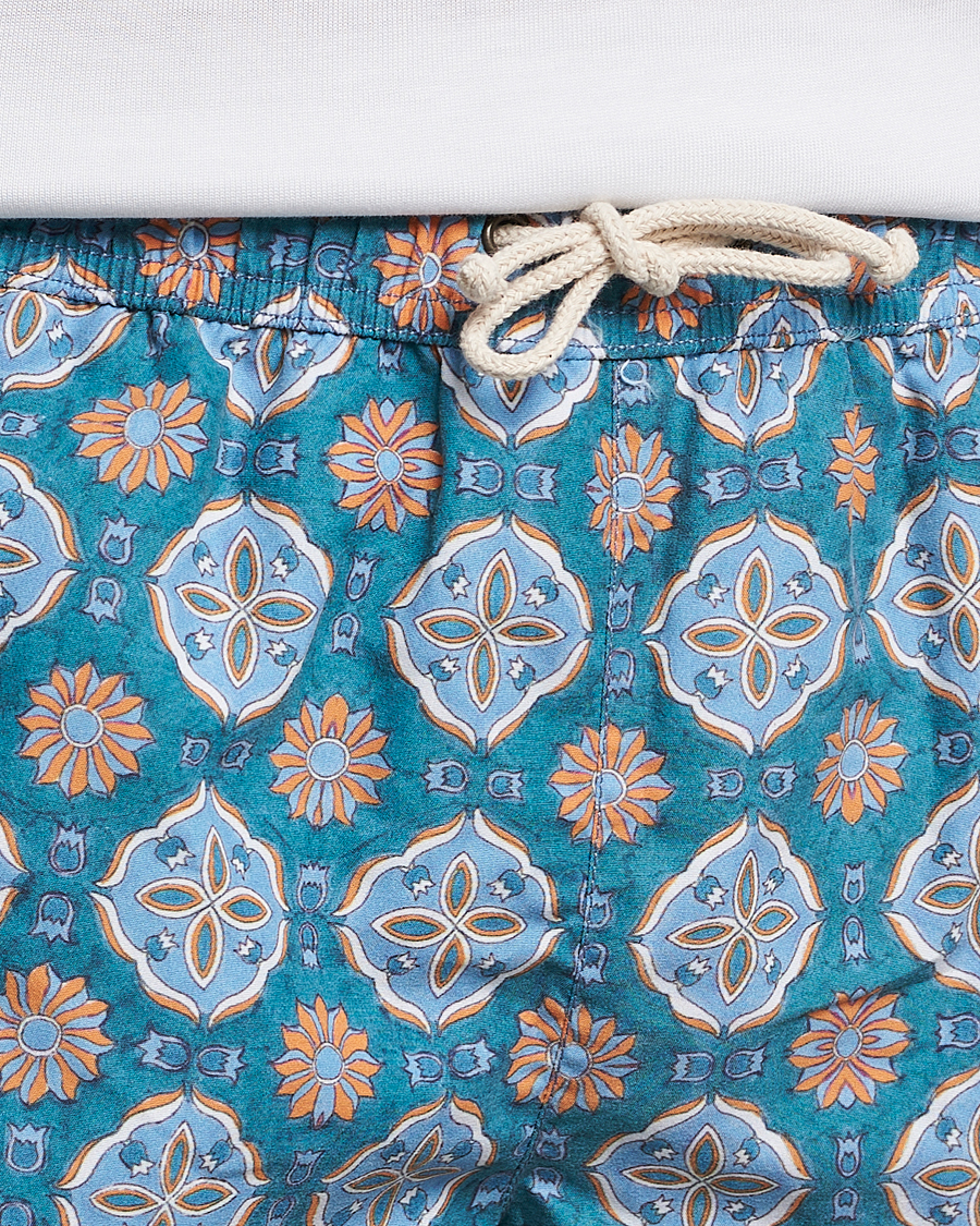 Homme | Maillots De Bain | Ripa Ripa | Maestrale Printed Swimshorts Green/Blue