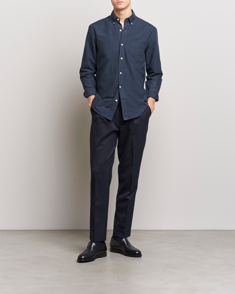Homme | Chemises | A Day's March | Moorgate Dyed Oxford Shirt Navy