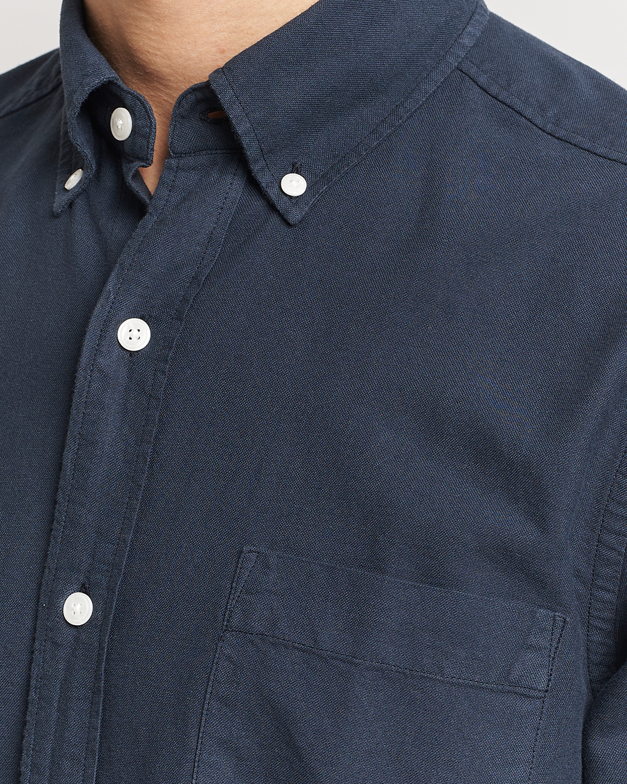 Homme | Chemises | A Day's March | Moorgate Dyed Oxford Shirt Navy