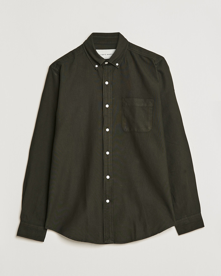 Homme | Chemises | A Day's March | Moorgate Dyed Oxford Shirt Seaweed