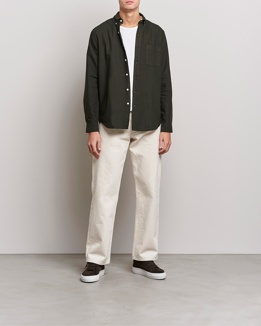 Homme | Chemises | A Day's March | Moorgate Dyed Oxford Shirt Seaweed