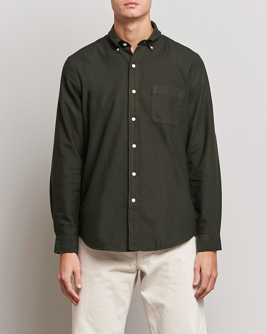 Homme | Chemises | A Day's March | Moorgate Dyed Oxford Shirt Seaweed