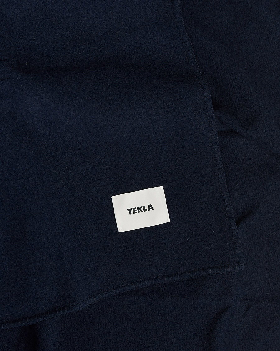 Homme | Tekla Merino Wool Blanket Dark Blue | Tekla | Merino Wool Blanket Dark Blue