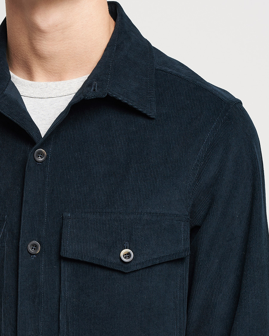 Heren | Overhemden | Private White V.C. | Patch Pocket Corduroy Overshirt Midnight