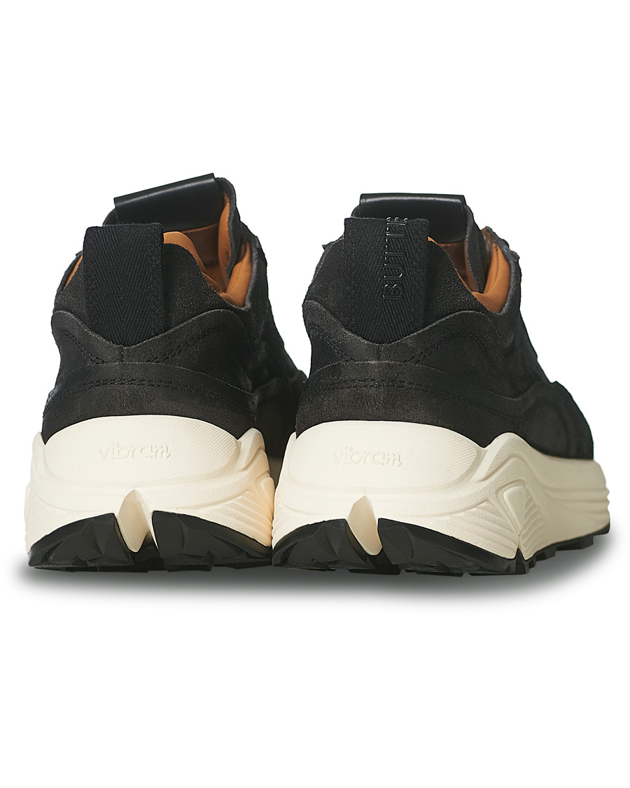Homme | Buttero Vinci Bianchetto Leather Running Sneaker Black | Buttero | Vinci Bianchetto Leather Running Sneaker Black