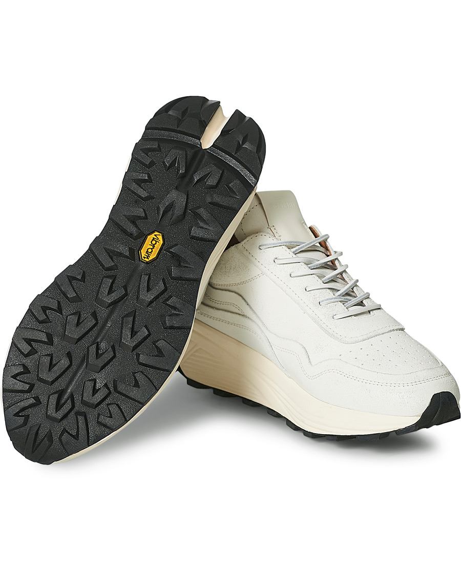 Heren | Buttero Vinci Bianchetto Leather Running Sneaker Off White | Buttero | Vinci Bianchetto Leather Running Sneaker Off White
