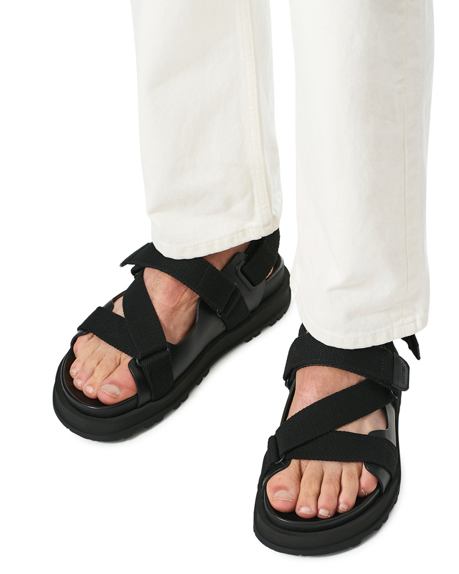 Homme | Buttero Pier Leather Sandal Black | Buttero | Pier Leather Sandal Black