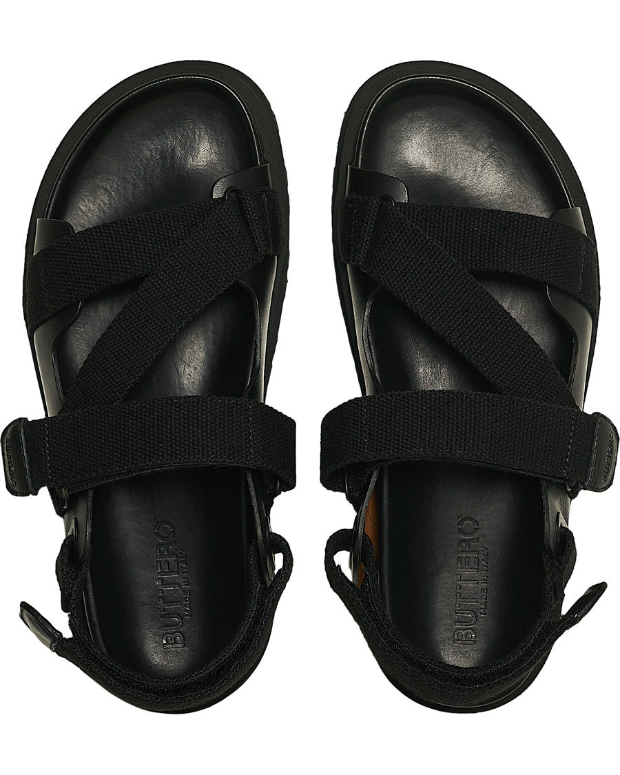 Homme | Buttero Pier Leather Sandal Black | Buttero | Pier Leather Sandal Black
