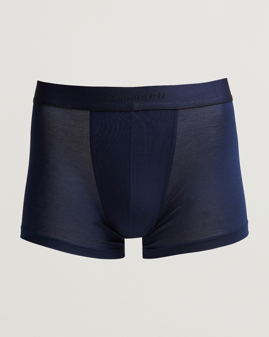 Heren | Ondergoed | Zimmerli of Switzerland | Micro Modal Boxer Briefs Navy