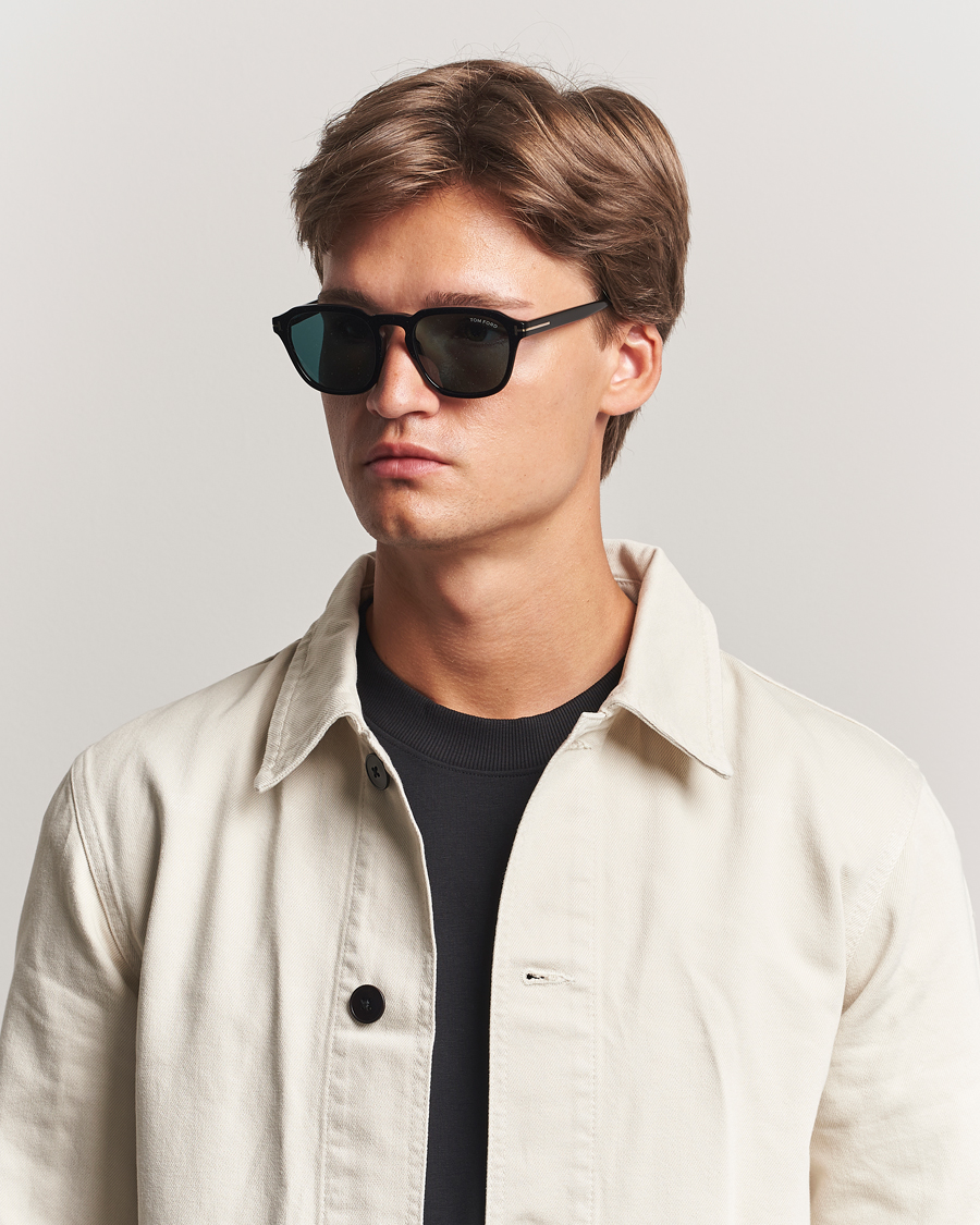 Heren | Zonnebrillen | Tom Ford | Avery Sunglasses Shiny Black/Blue