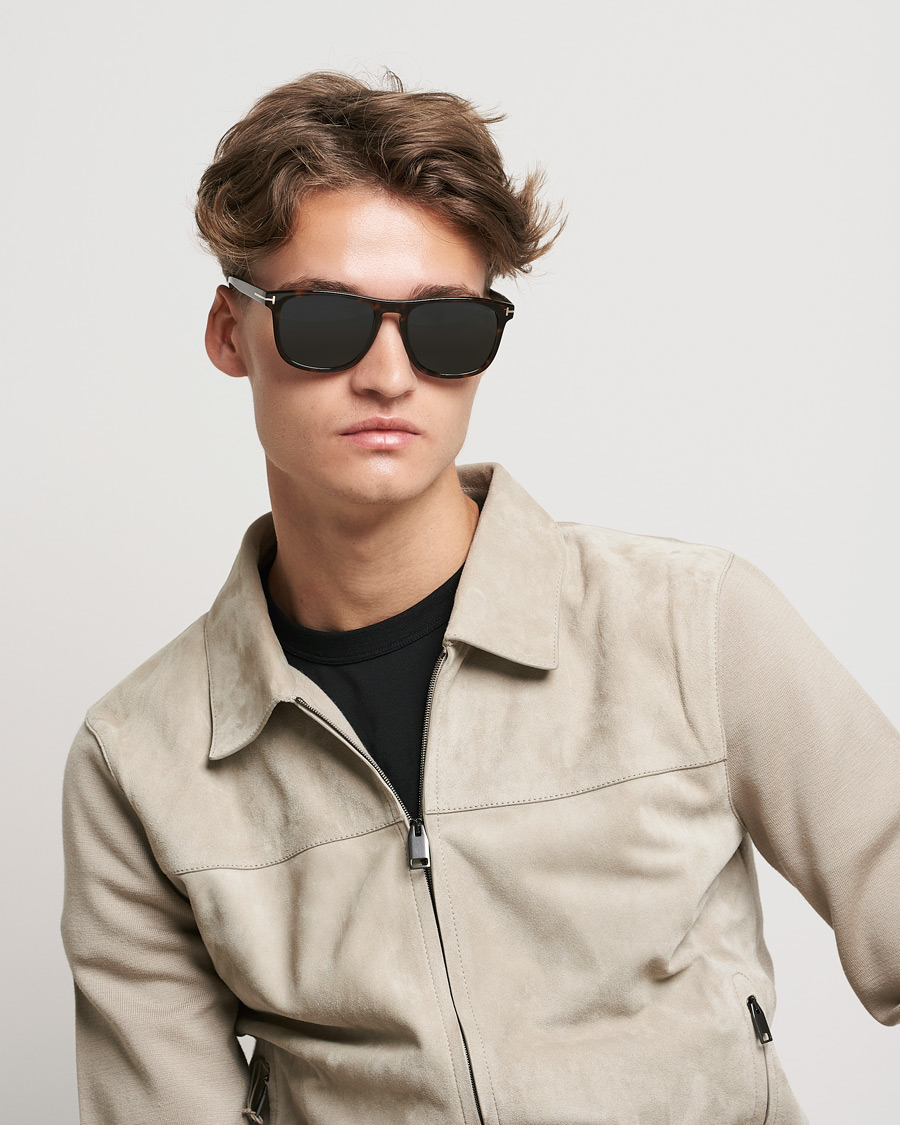 Homme | Tom Ford Gerard Sunglasses Dark Havana/Blue | Tom Ford | Gerard Sunglasses Dark Havana/Blue