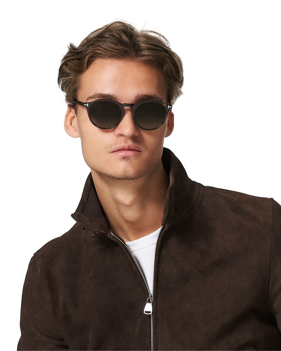 Homme | Tom Ford Aurele Polarized Sunglasses Dark Havana/Green | Tom Ford | Aurele Polarized Sunglasses Dark Havana/Green