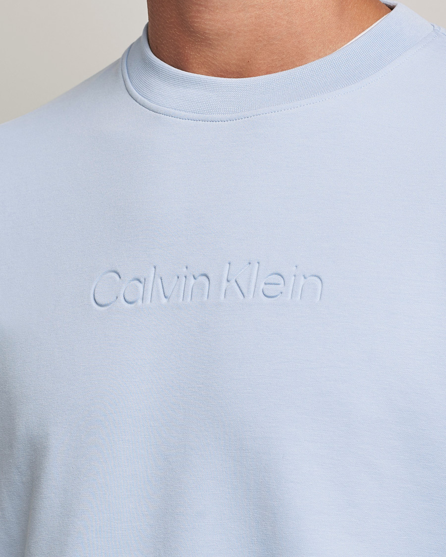 Heren | Truien | Calvin Klein | Debossed Logo Crew Neck Sweatshirt Bayshore Blue