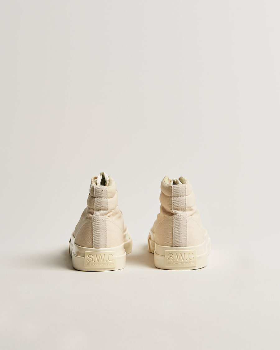 Heren | Stepney Workers Club Varden High Top Canvas Sneaker Ecru Raw | Stepney Workers Club | Varden High Top Canvas Sneaker Ecru Raw