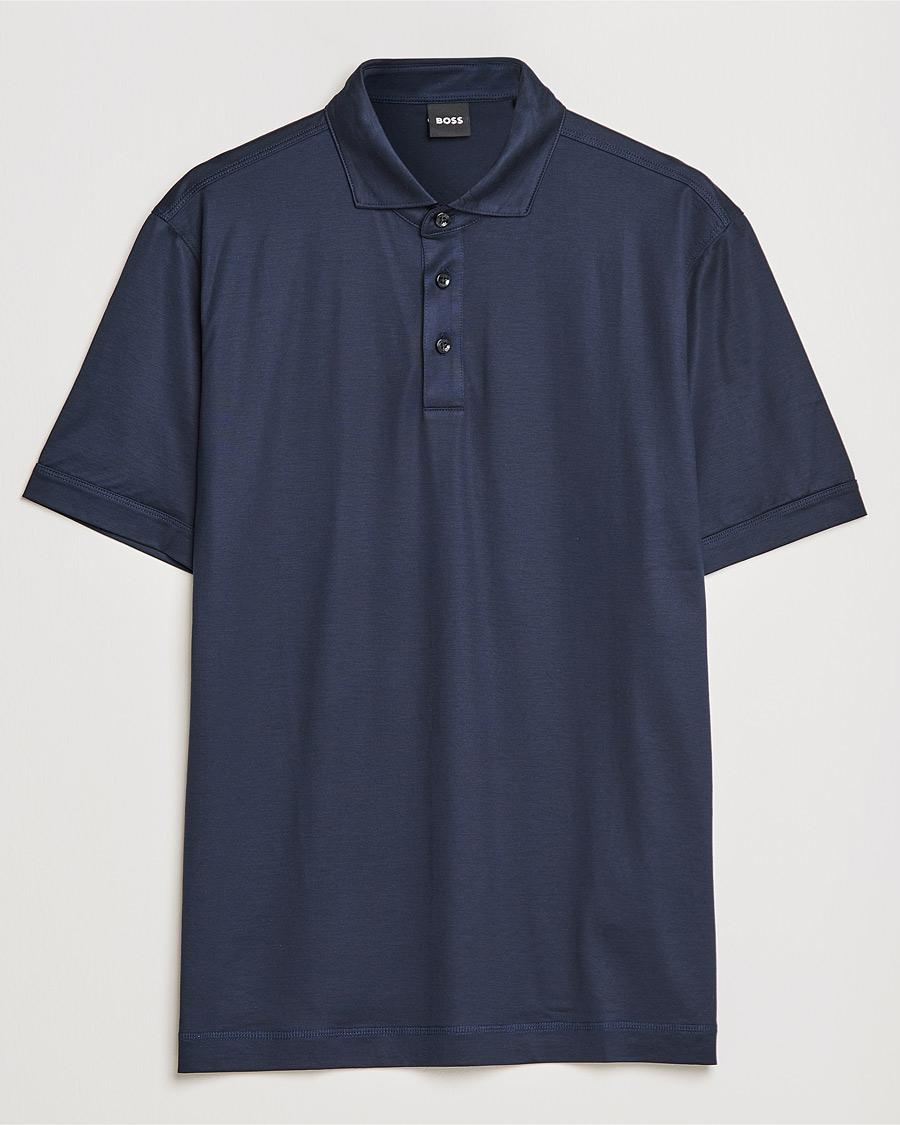 Heren | Polo's | BOSS BLACK | Press Polo Dark Blue