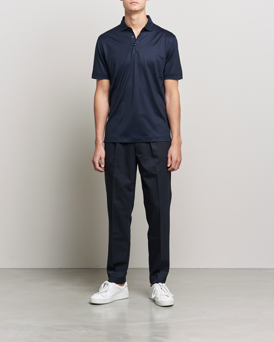 Heren | Polo's | BOSS BLACK | Press Polo Dark Blue