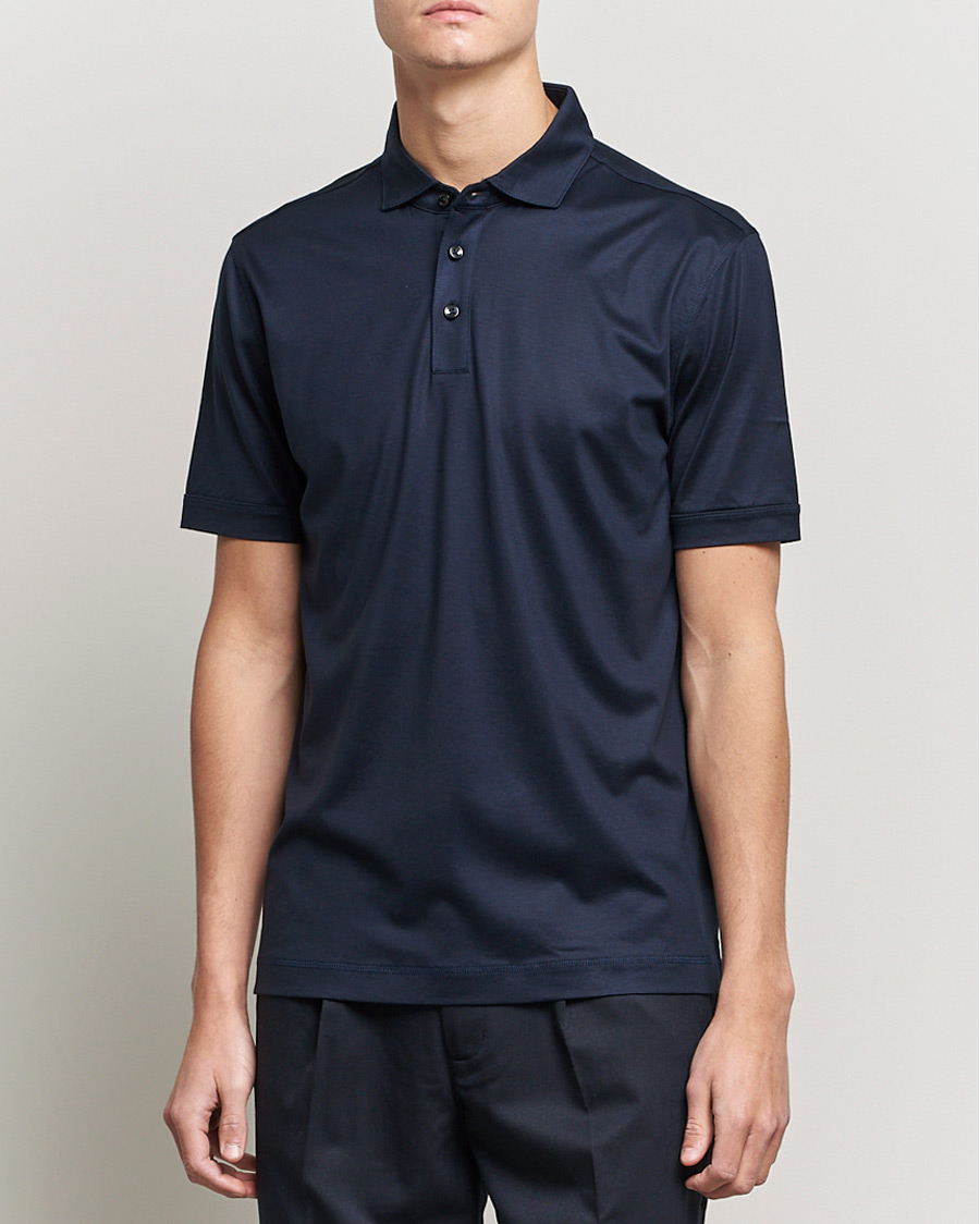 Heren | Polo's | BOSS BLACK | Press Polo Dark Blue