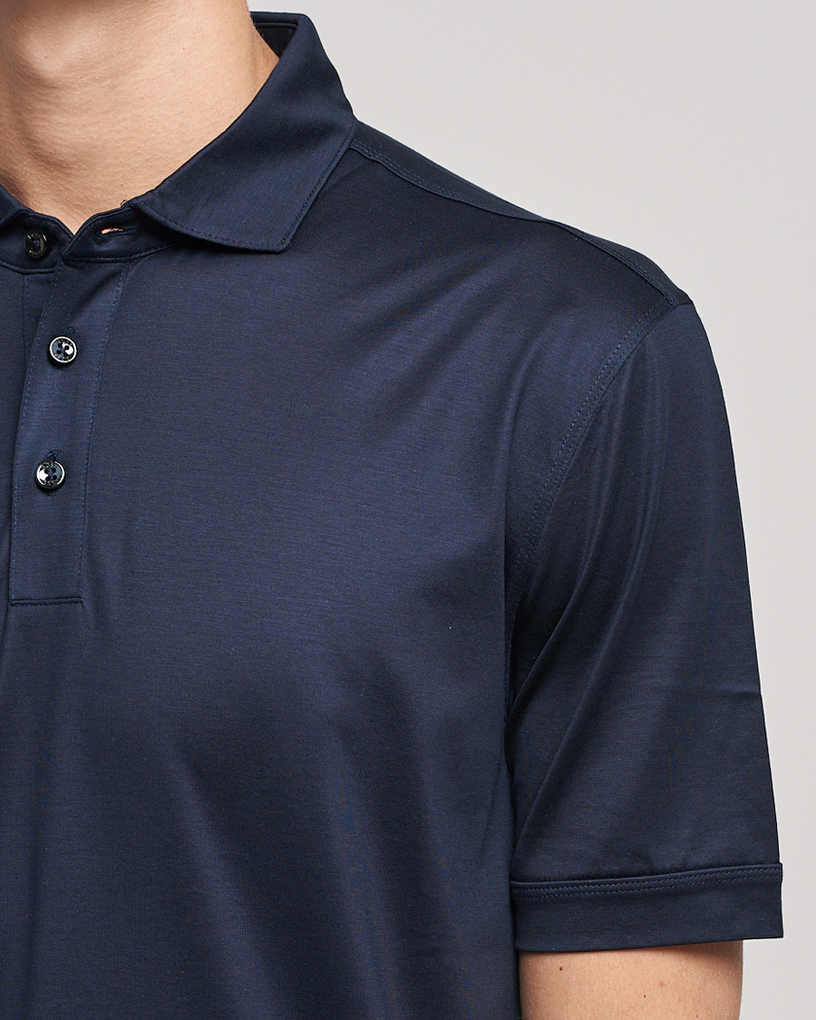 Heren | Polo's | BOSS BLACK | Press Polo Dark Blue
