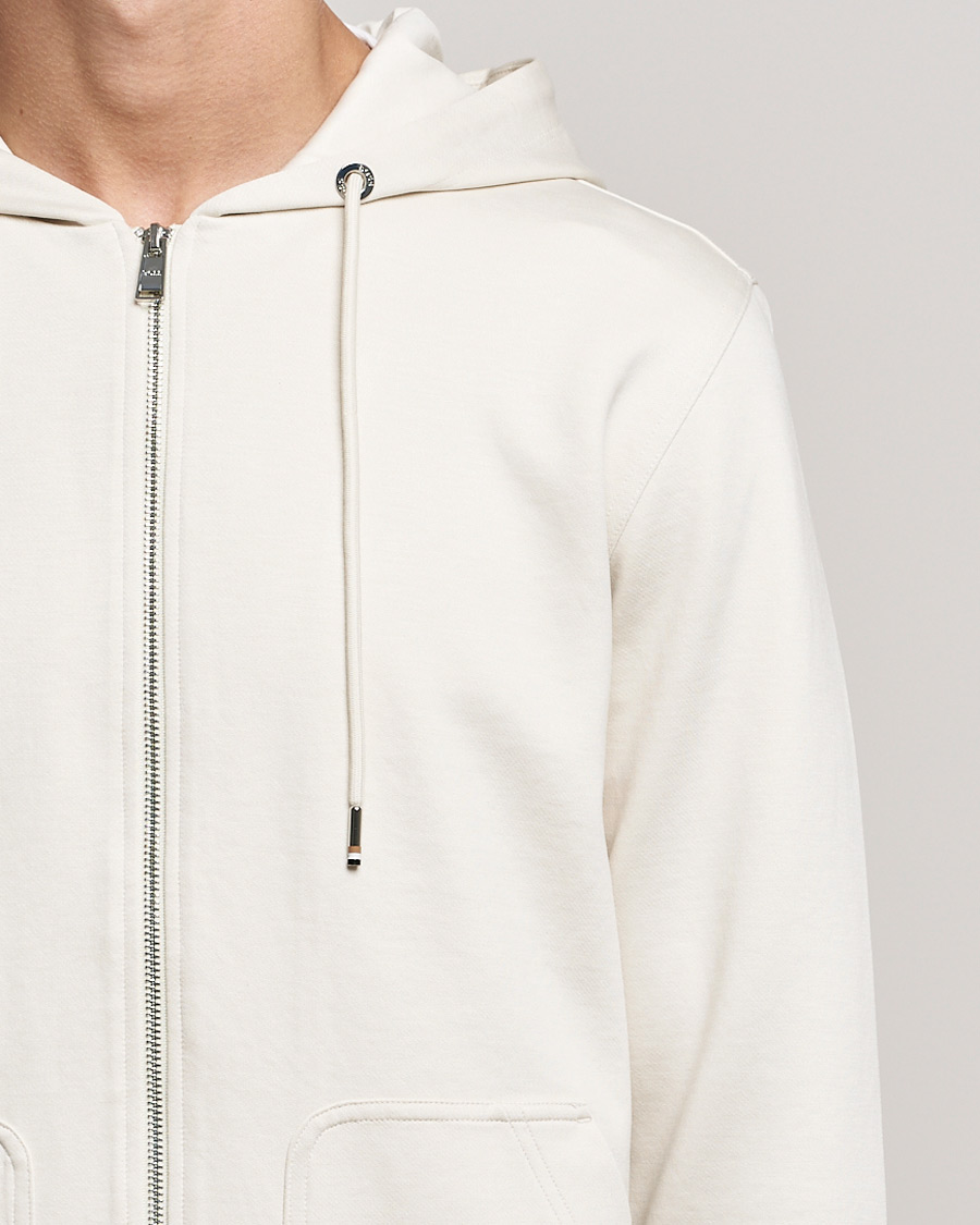 Heren | Truien | BOSS BLACK | Tailored Smith Full Zip Hoodie Open White