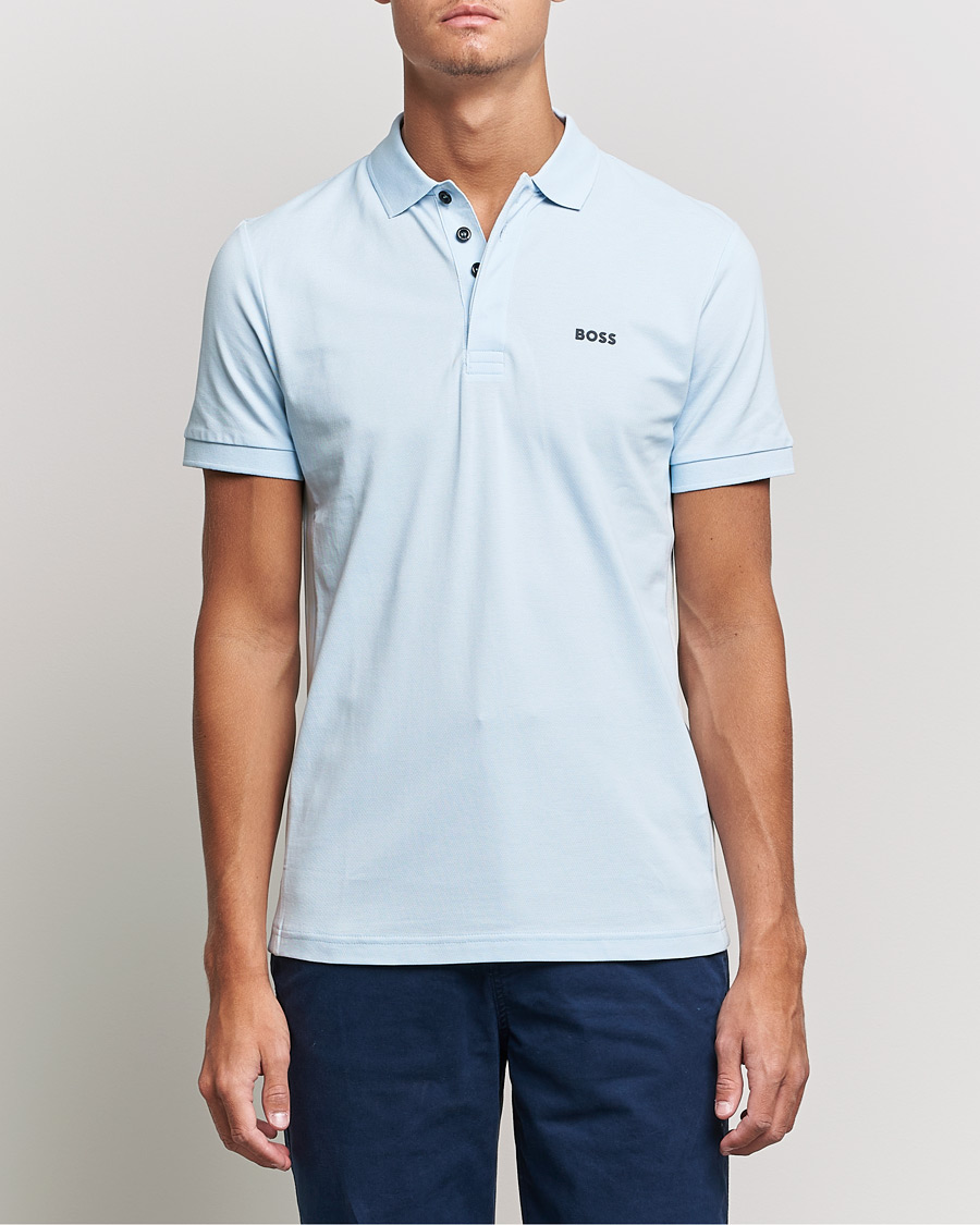Heren | Polo's | BOSS GREEN | BOSS Athleisure Paule Slim Fit Polo Light Blue