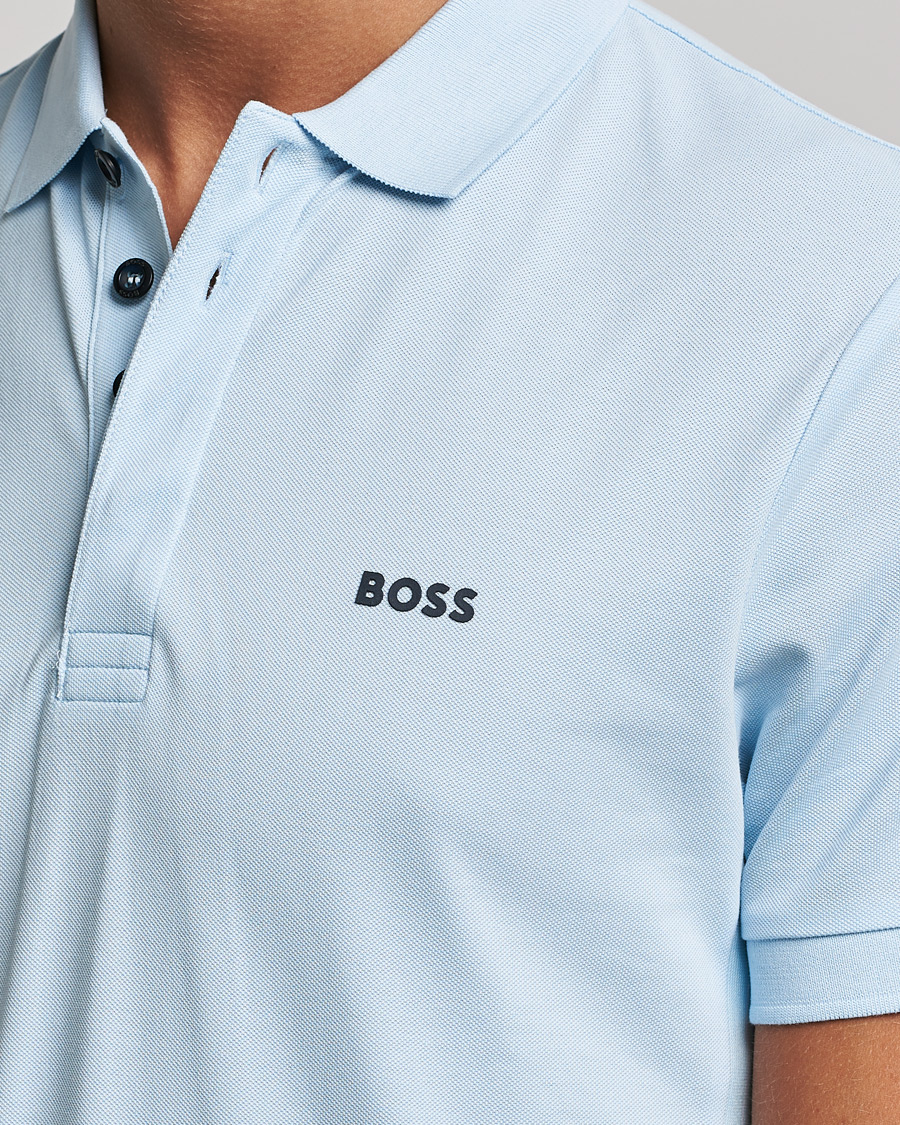 Heren | Polo's | BOSS GREEN | BOSS Athleisure Paule Slim Fit Polo Light Blue