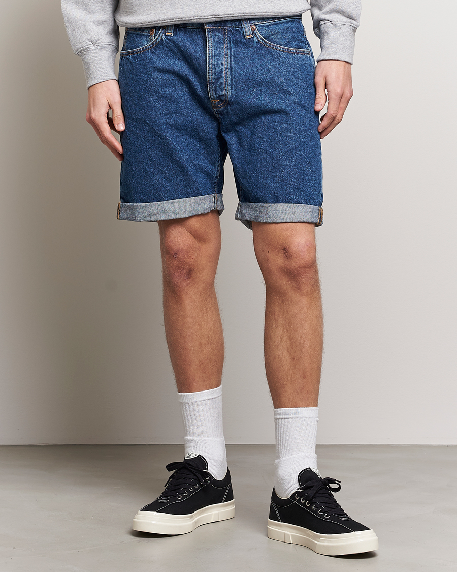 Homme | Shorts | Nudie Jeans | Josh Stretch Denim Shorts 90s Stone Denim