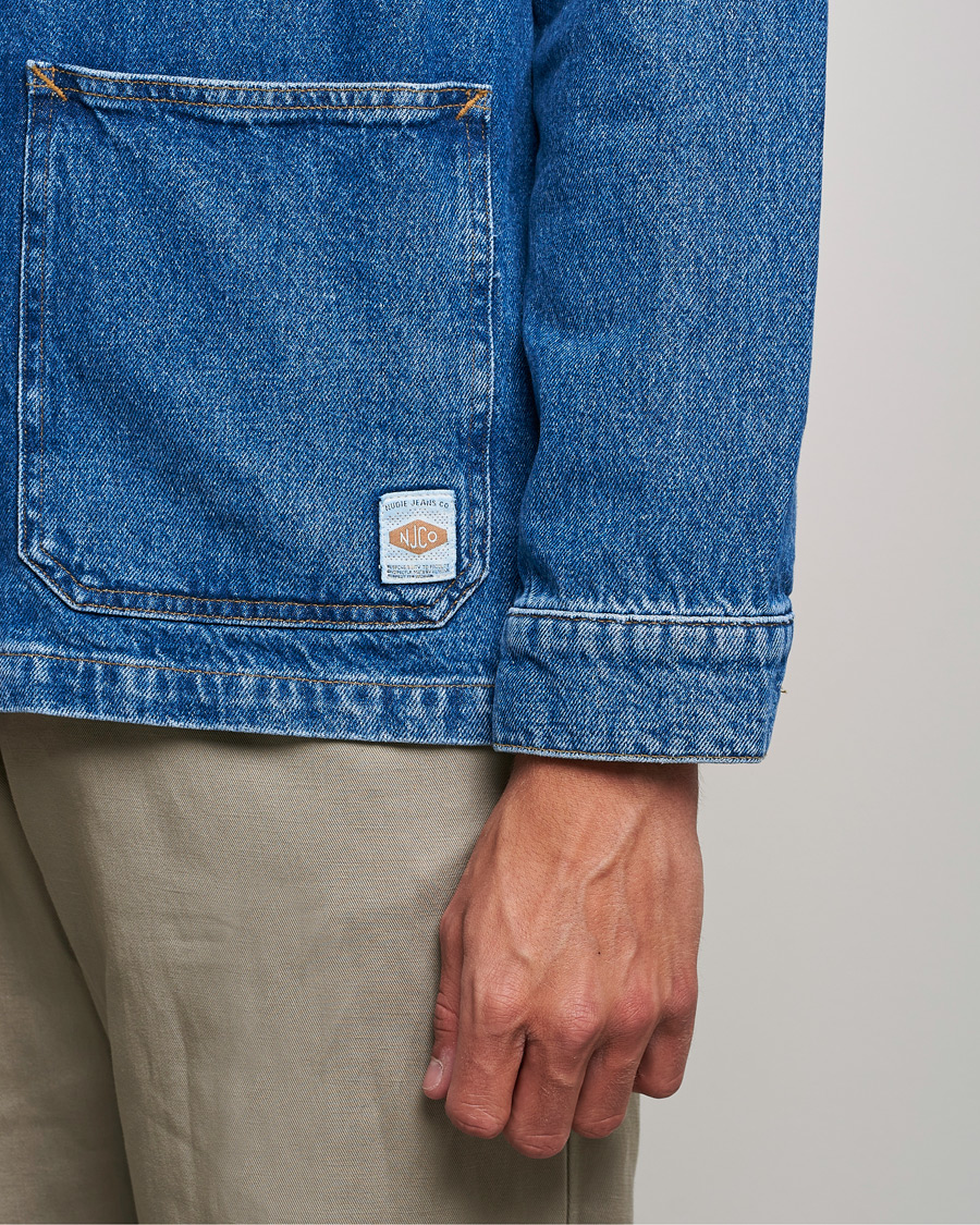 Homme | Chemises | Nudie Jeans | Barney Worker Denim Overshirt 90s Blue Denim