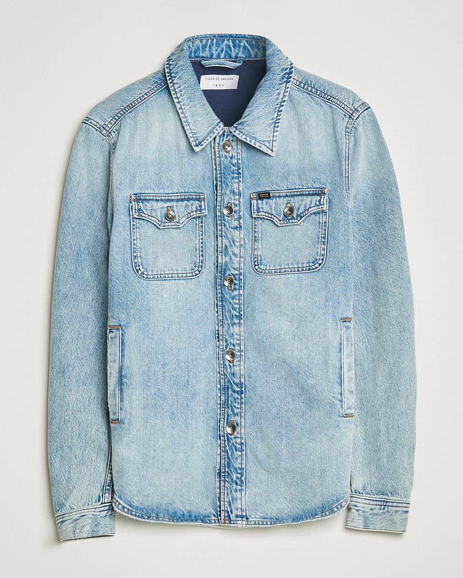 Homme | Manteaux Et Vestes | Tiger of Sweden | Get Jeans Jacket Light Blue