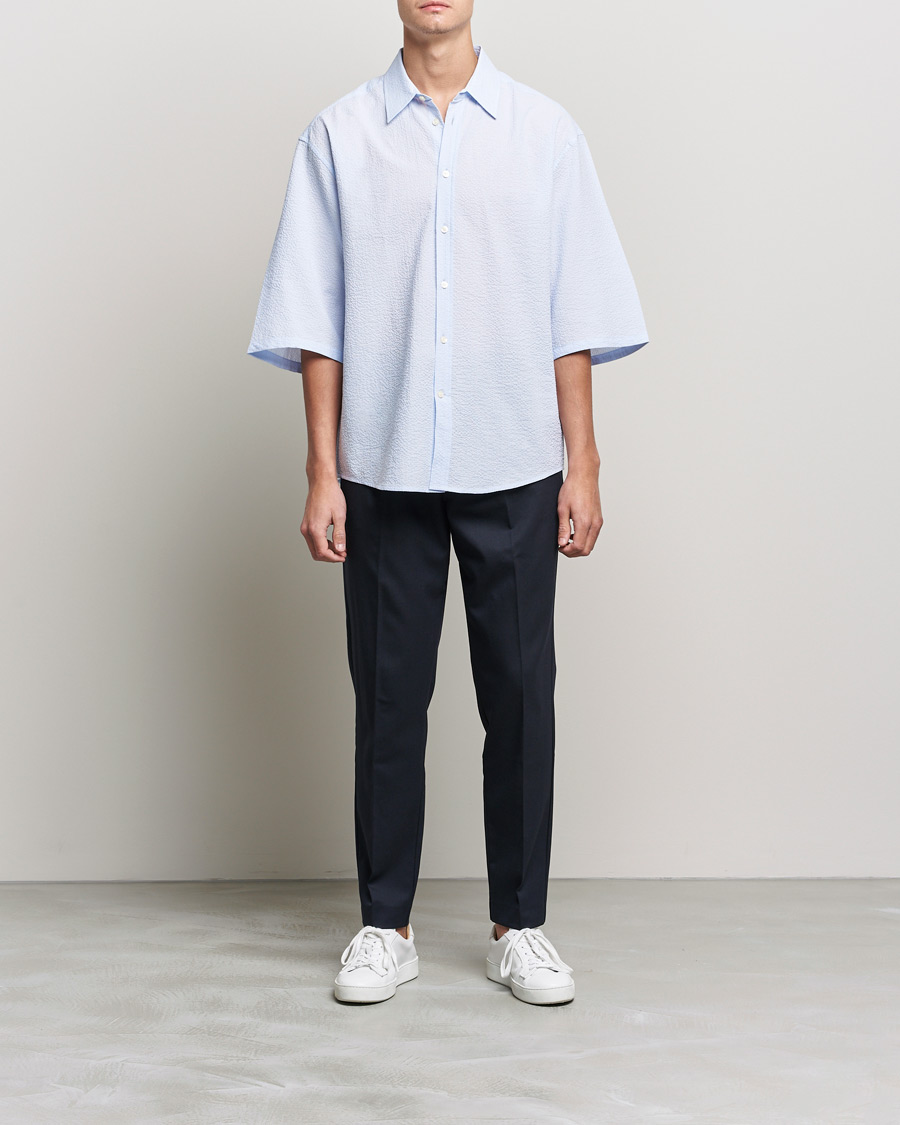 Homme | Chemises | Tiger of Sweden | Kevin Short Sleeve Shirt Light blue