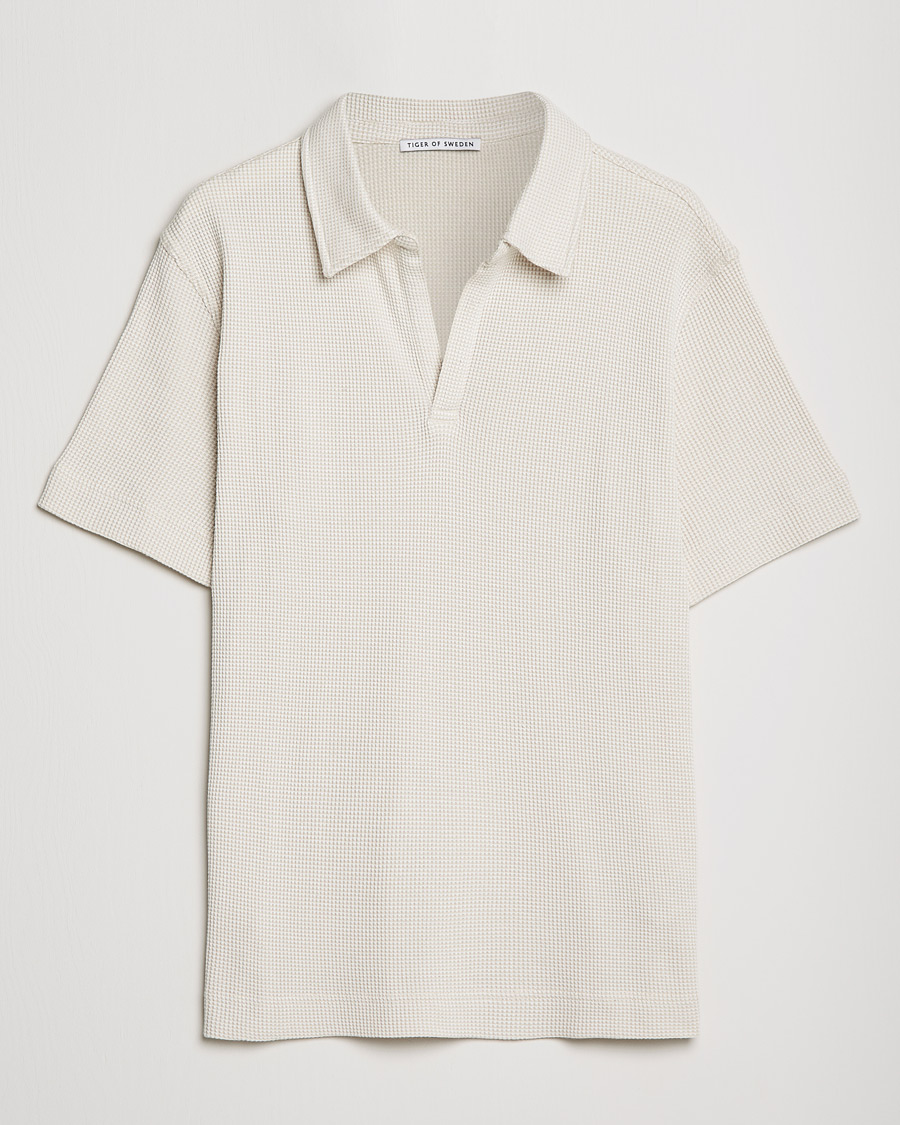 Homme | Polos | Tiger of Sweden | Truane Short Sleeve Polo White Smoke