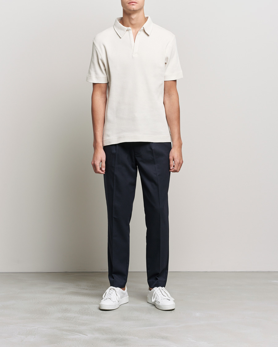 Homme | Polos | Tiger of Sweden | Truane Short Sleeve Polo White Smoke