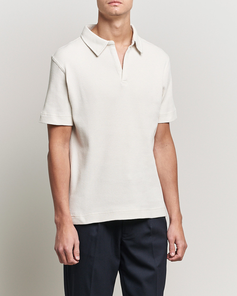 Homme | Polos | Tiger of Sweden | Truane Short Sleeve Polo White Smoke