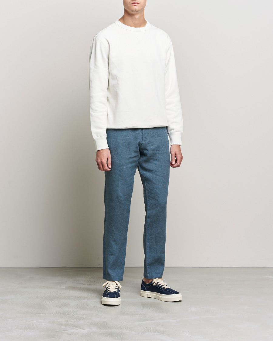 Heren | Broeken | NN07 | Karl Linen Trousers Dust Blue