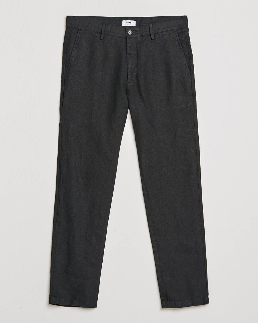 Homme | Pantalons | NN07 | Karl Linen Trousers Black