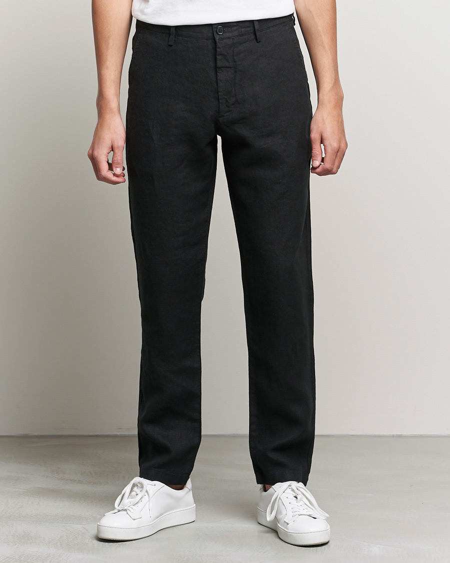 Homme | Pantalons | NN07 | Karl Linen Trousers Black