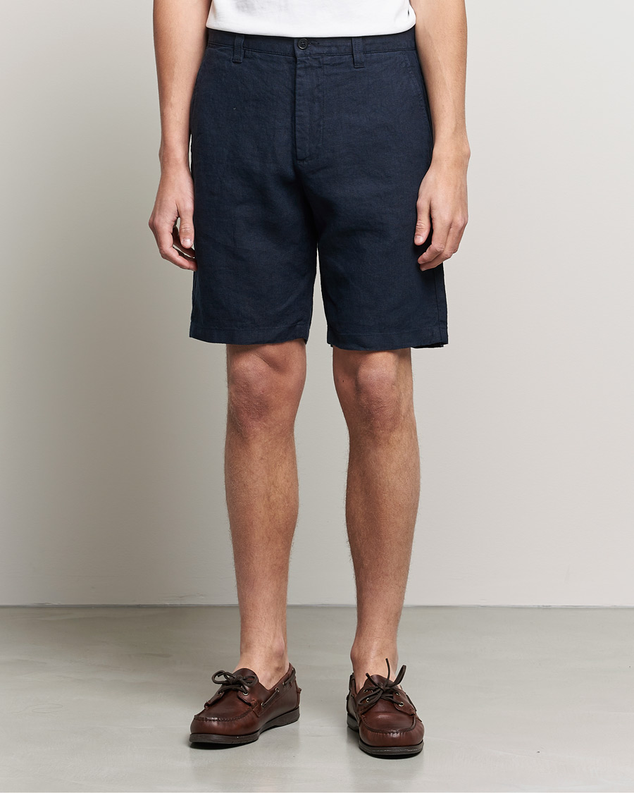 Homme | Shorts | NN07 | Crown Linen Shorts Navy